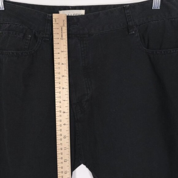 NILI LOTAN‎ Women’s Linen Blend Cropped Jeans Button Fly Size 6 Altered 34x22 - Picture 4 of 10